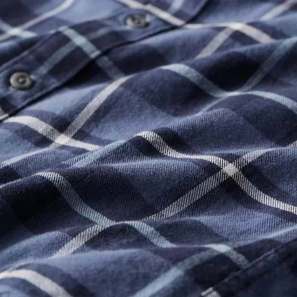imageEddie Bauer Mens Eddies Favorite Classic Fit Flannel Shirt  PlaidRegular Cadet
