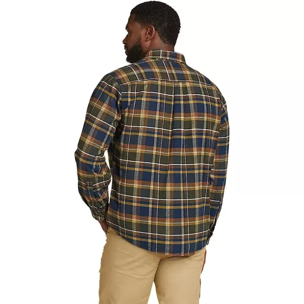 imageEddie Bauer Mens Eddies Favorite Classic Fit Flannel Shirt  PlaidRegular Dark Loden