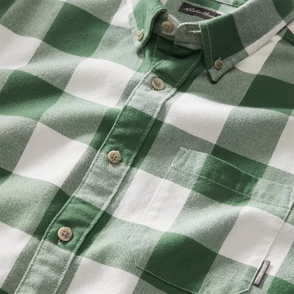 imageEddie Bauer Mens Eddies Favorite Classic Fit Flannel Shirt  PlaidRegular Irish Green