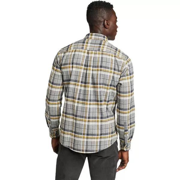 imageEddie Bauer Mens Eddies Favorite Classic Fit Flannel Shirt  PlaidRegular Lt Charcoal Htr