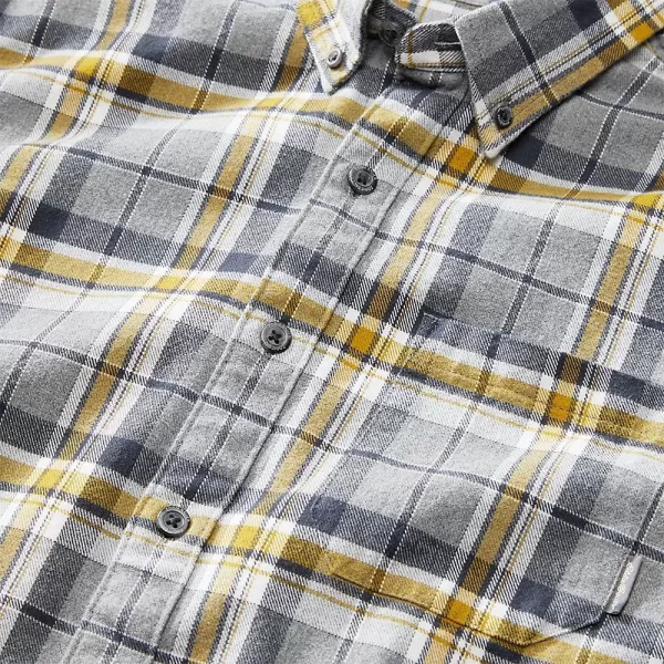 imageEddie Bauer Mens Eddies Favorite Classic Fit Flannel Shirt  PlaidRegular Lt Charcoal Htr