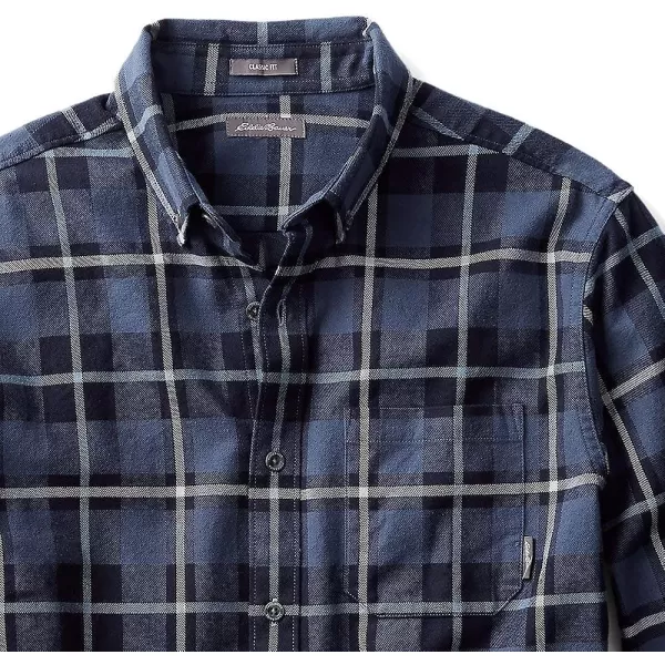imageEddie Bauer Mens Eddies Favorite Classic Fit Flannel Shirt  PlaidRegular Lt Charcoal Htr