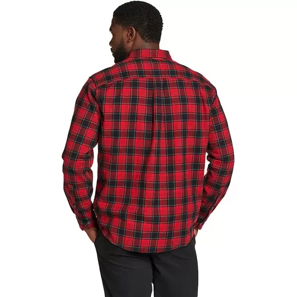 imageEddie Bauer Mens Eddies Favorite Classic Fit Flannel Shirt  PlaidRegular Royal Red