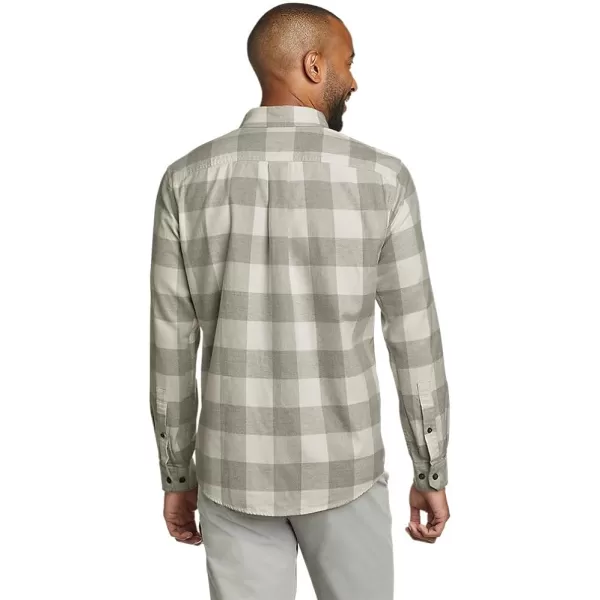 imageEddie Bauer Mens Eddies Favorite Classic Fit Flannel Shirt  PlaidTall Lt Htr Gray
