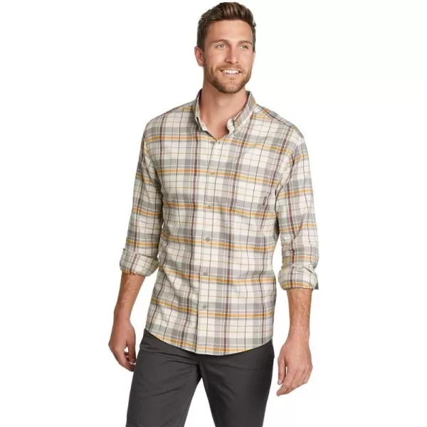 imageEddie Bauer Mens Eddies Favorite Classic Fit Flannel Shirt  PlaidVintage Gray
