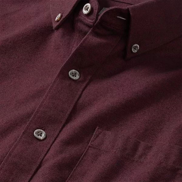 imageEddie Bauer Mens Eddies Favorite Flannel Classic Fit Shirt  SolidRegular Burgundy