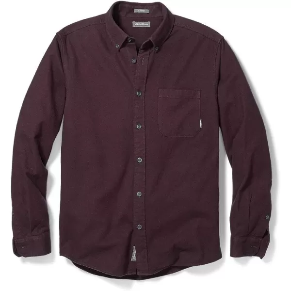 imageEddie Bauer Mens Eddies Favorite Flannel Classic Fit Shirt  SolidRegular Burgundy
