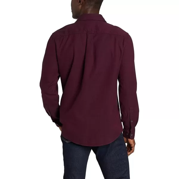 imageEddie Bauer Mens Eddies Favorite Flannel Classic Fit Shirt  SolidRegular Burgundy