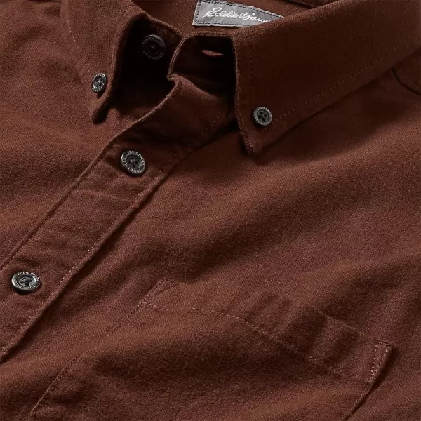 imageEddie Bauer Mens Eddies Favorite Flannel Classic Fit Shirt  SolidRegular Chocolate
