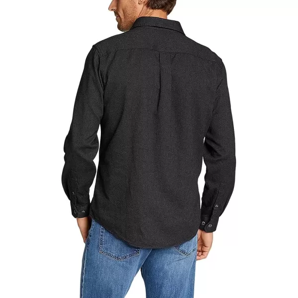 imageEddie Bauer Mens Eddies Favorite Flannel Classic Fit Shirt  SolidSlim Gray Smoke