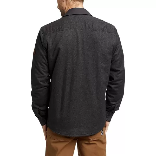 imageEddie Bauer Mens Eddies Favorite Flannel Faux ShearlingLined Shirt JacketGray Smoke