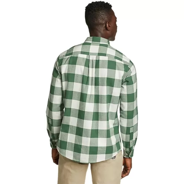 imageEddie Bauer Mens Eddies Favorite Flannel Relaxed Fit Shirt  PlaidRegular Irish Green