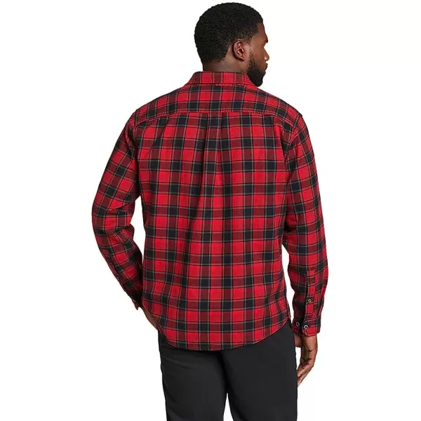 imageEddie Bauer Mens Eddies Favorite Flannel Relaxed Fit Shirt  PlaidTall Royal Red