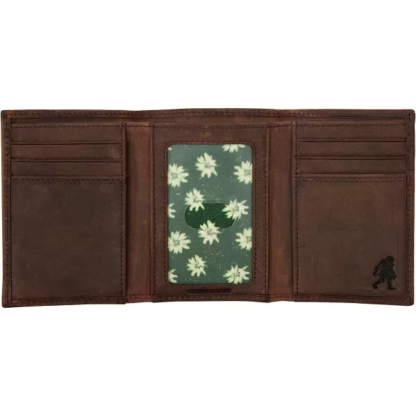 imageEddie Bauer Mens Embossed Sasquatch Leather Trifold Wallet Tan One SizeEddie Bauer Mens Embossed Sasquatch Leather Trifold Wallet Tan One Size
