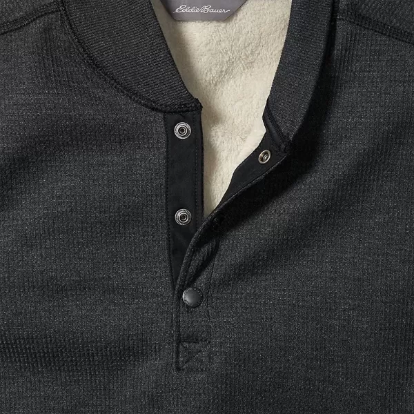 imageEddie Bauer Mens Faux ShearlingLined Thermal HenleyRegular Black