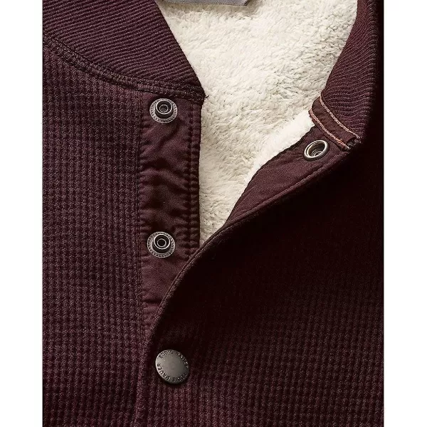 imageEddie Bauer Mens Faux ShearlingLined Thermal HenleyTall Dk Thyme