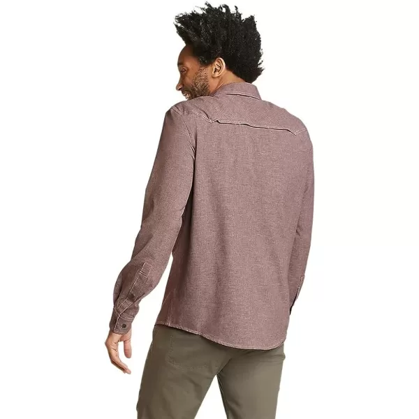 imageEddie Bauer Mens Front Range LongSleeve Chambray ShirtRegular Redwood