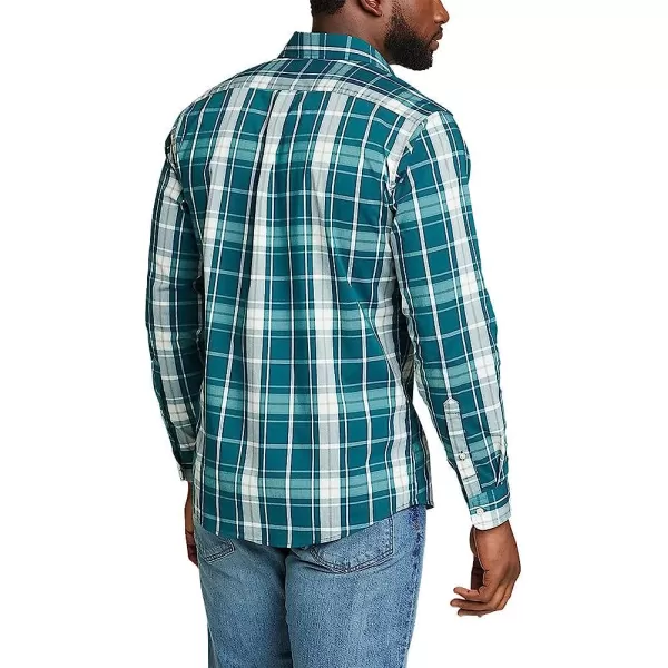 imageEddie Bauer Mens Getaway Flex LongSleeve ShirtRegular Dark Teal