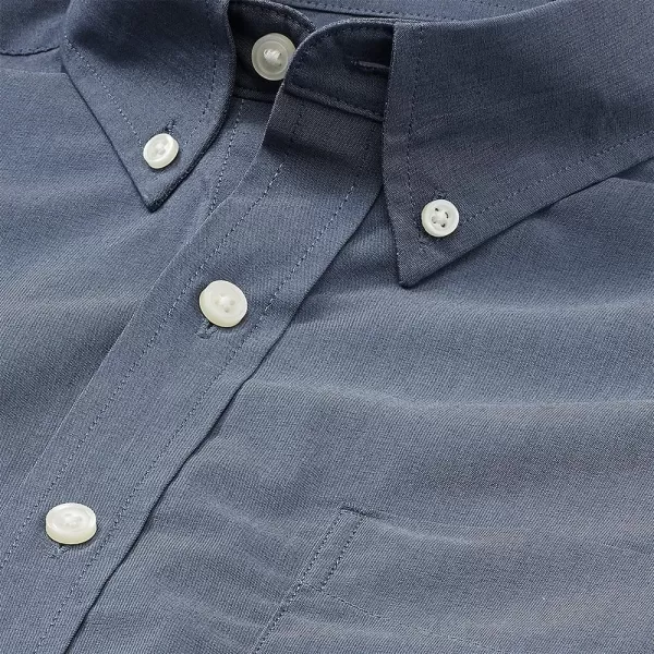 imageEddie Bauer Mens Getaway Flex LongSleeve ShirtRegular Navy