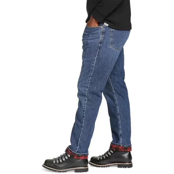 imageEddie Bauer Mens H2Low Flex FlannelLined JeansRegular Dk Meridian