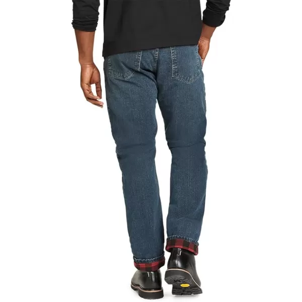 imageEddie Bauer Mens H2Low Flex FlannelLined JeansRegular Slate Blue