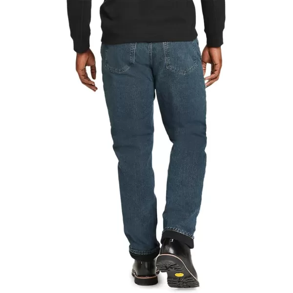 imageEddie Bauer Mens H2low Flex FleeceLined JeansSlate Blue