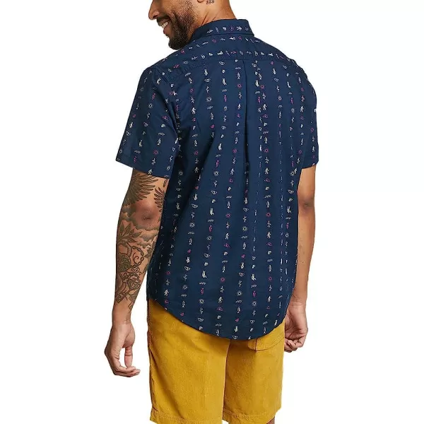 imageEddie Bauer Mens Kingston ShortSleeve Shirt  PatternRegular Dk Blue