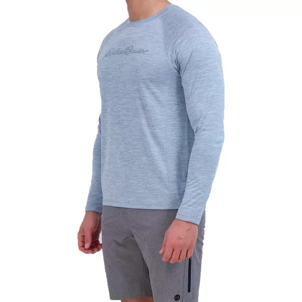 imageEddie Bauer Mens Long Sleeve Rashguard Shirt  UPF 40 Sun Protection  Ideal for Outdoor ActivitiesSlate Blue