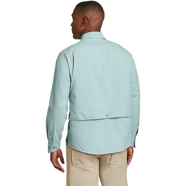 imageEddie Bauer Mens LongSleeve King Salmon ShirtTall Sea Blue