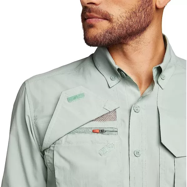 imageEddie Bauer Mens LongSleeve King Salmon ShirtTall Sea Blue