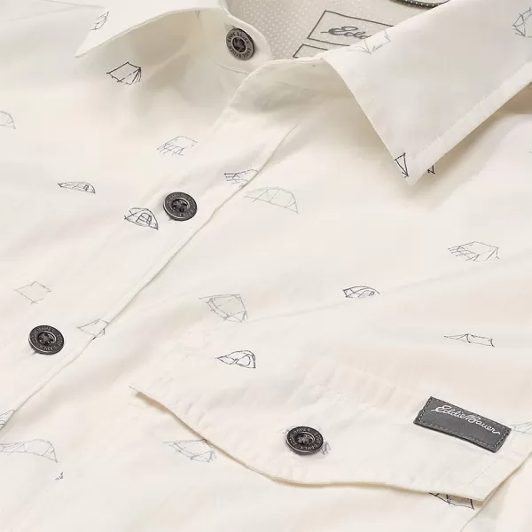 imageEddie Bauer Mens Mountain ShortSleeve Shirt  PrintRegular Ivory