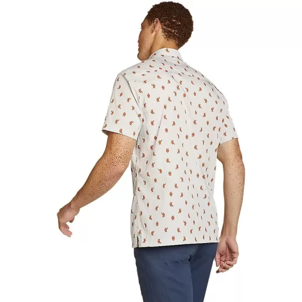 imageEddie Bauer Mens Mountain ShortSleeve Shirt  PrintRegular Lt Gray