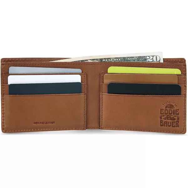imageEddie Bauer Mens Outdoor Leather Bifold Wallet with 6 Card Slots Brown One SizeEddie Bauer Mens Outdoor Leather Bifold Wallet with 6 Card Slots Brown One Size