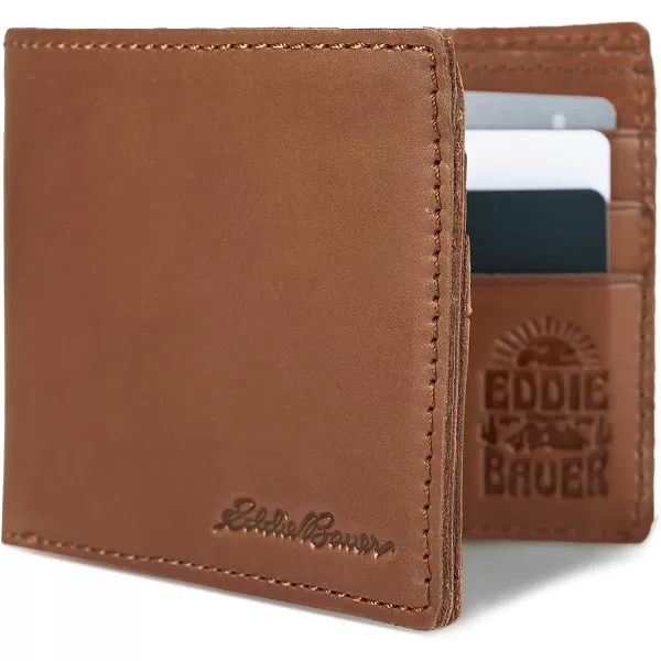 imageEddie Bauer Mens Outdoor Leather Bifold Wallet with 6 Card Slots Brown One SizeEddie Bauer Mens Outdoor Leather Bifold Wallet with 6 Card Slots Brown One Size