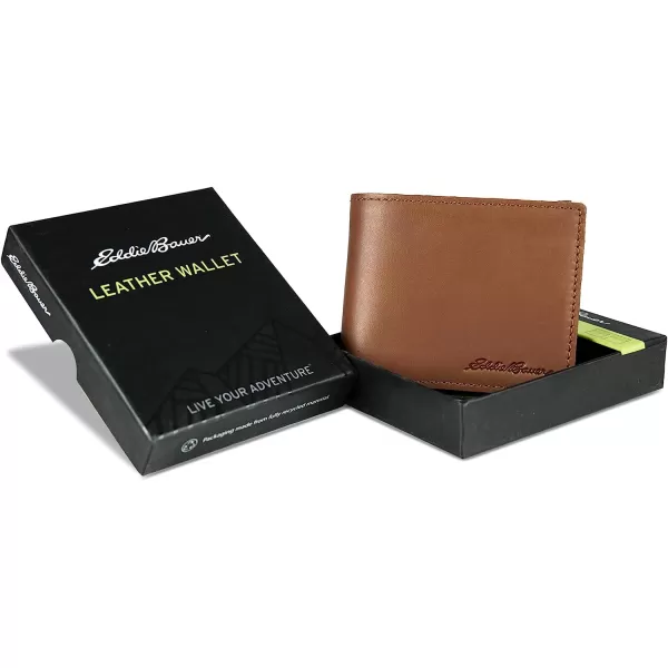 imageEddie Bauer Mens Outdoor Leather Bifold Wallet with 6 Card Slots Brown One SizeEddie Bauer Mens Outdoor Leather Bifold Wallet with 6 Card Slots Brown One Size