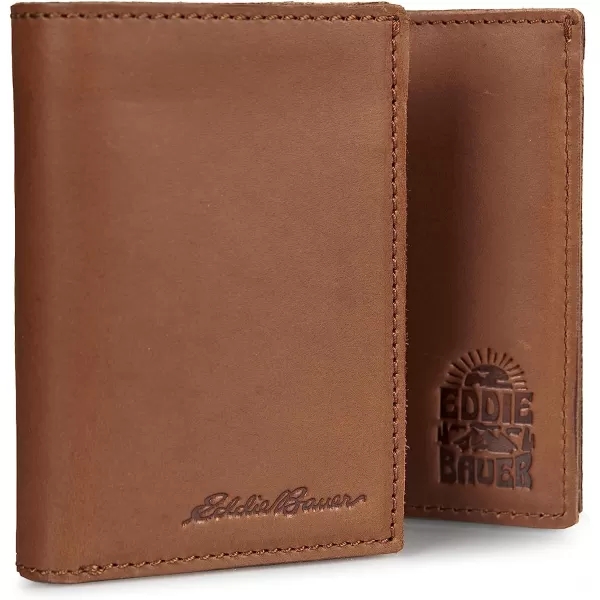 imageEddie Bauer Mens Outdoor Leather Trifold Wallet with 6 Card Slots Brown One SizeEddie Bauer Mens Outdoor Leather Trifold Wallet with 6 Card Slots Brown One Size
