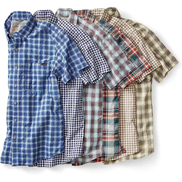 imageEddie Bauer Mens Pack It Seersucker ShortSleeve ShirtTall Ivory