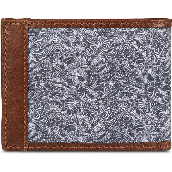 imageEddie Bauer Mens Pioneer Leather and Printed Cotton Canvas Passcase Wallet Grey One SizeEddie Bauer Mens Pioneer Leather and Printed Cotton Canvas Passcase Wallet Grey One Size