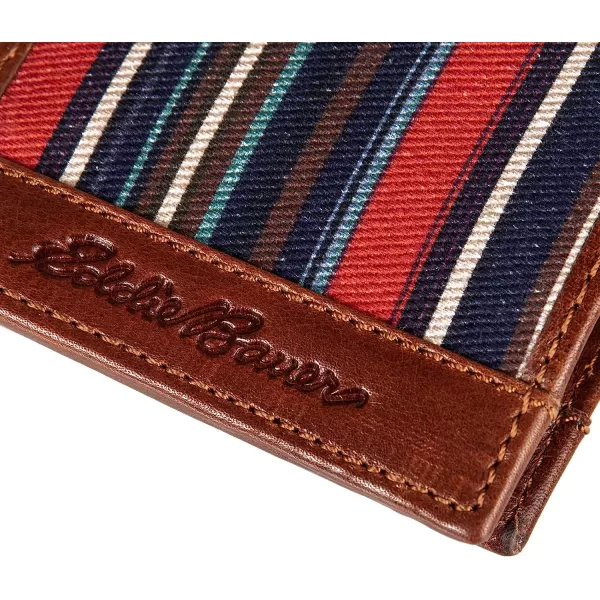 imageEddie Bauer Mens Pioneer Leather and Printed Cotton Canvas Passcase Wallet Multi One SizeEddie Bauer Mens Pioneer Leather and Printed Cotton Canvas Passcase Wallet Multi One Size