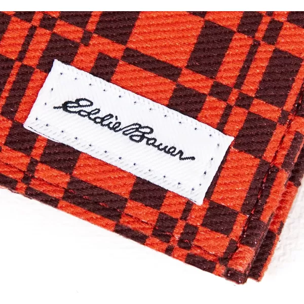 imageEddie Bauer Mens Pioneer Printed Cotton Canvas Bifold WalletRed