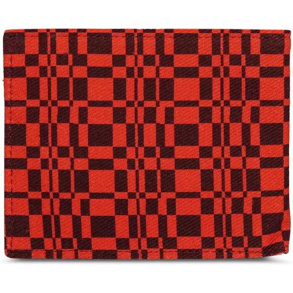 imageEddie Bauer Mens Pioneer Printed Cotton Canvas Bifold WalletRed