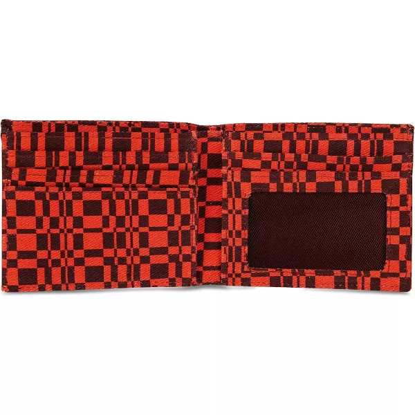 imageEddie Bauer Mens Pioneer Printed Cotton Canvas Bifold WalletRed