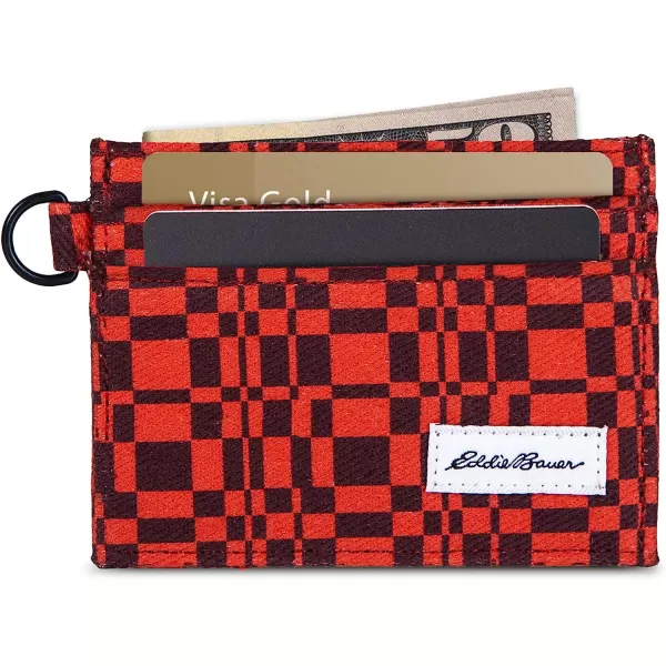 imageEddie Bauer Mens Pioneer Printed Cotton Card CaseRed