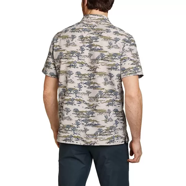 imageEddie Bauer Mens Rainier 20 ShortSleeve Shirt  PrintTall Eucalyptus