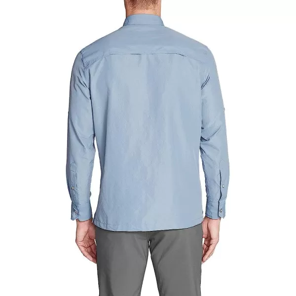 imageEddie Bauer Mens Ripstop Guide LongSleeve ShirtRegular Chambray Blue