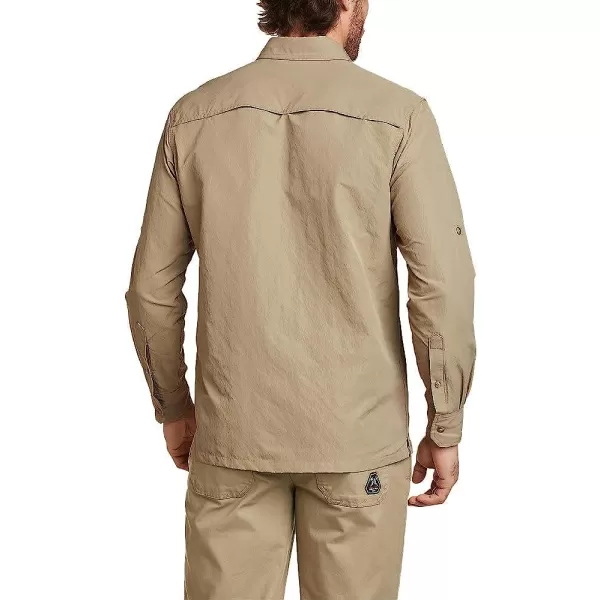 imageEddie Bauer Mens Ripstop Guide LongSleeve ShirtTall Light Khaki