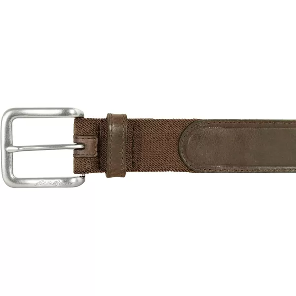 imageEddie Bauer Mens Rugged Belt with Stretch TabMilled Leather and Durable Elastic and Nickel Roller BuckleTan