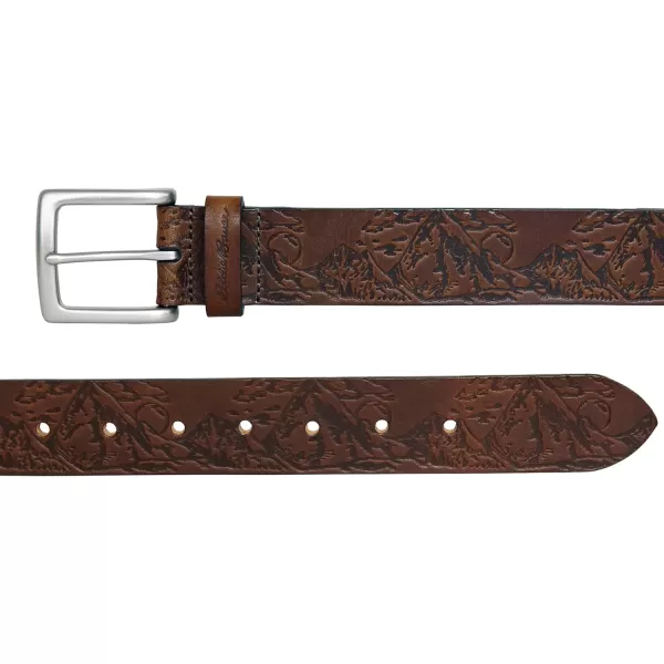 imageEddie Bauer Mens Rugged Leather Belt with Stretch Tab and Sasquatch DesignEddie Bauer Mens Rugged Leather Belt with Stretch Tab and Sasquatch Design