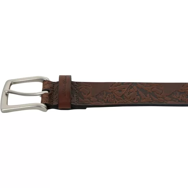 imageEddie Bauer Mens Rugged Leather Belt with Stretch Tab and Sasquatch DesignEddie Bauer Mens Rugged Leather Belt with Stretch Tab and Sasquatch Design