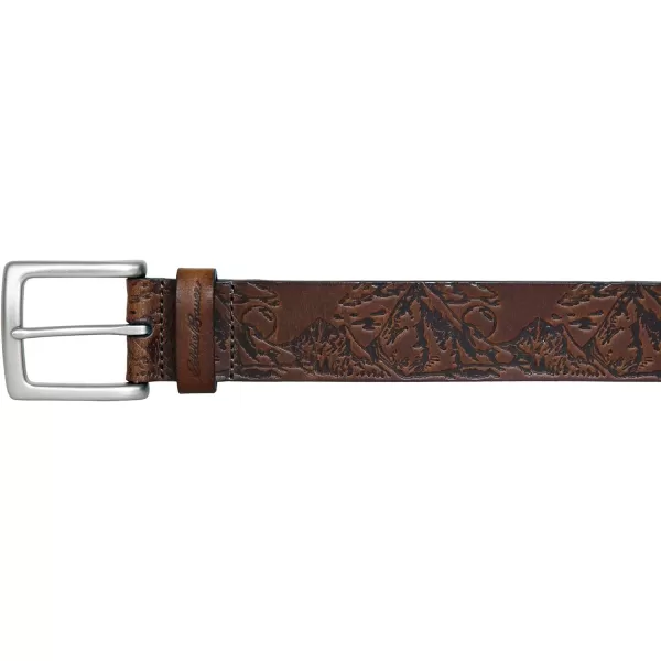 imageEddie Bauer Mens Rugged Leather Belt with Stretch Tab and Sasquatch DesignEddie Bauer Mens Rugged Leather Belt with Stretch Tab and Sasquatch Design